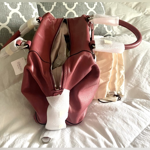 🔥 NWT Coach Ashley Leather Satchel In Ginger Beet - Picture 6 of 15